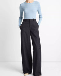 Vince - Striped Ribbed Pima Cotton Long-sleeve T-shirt