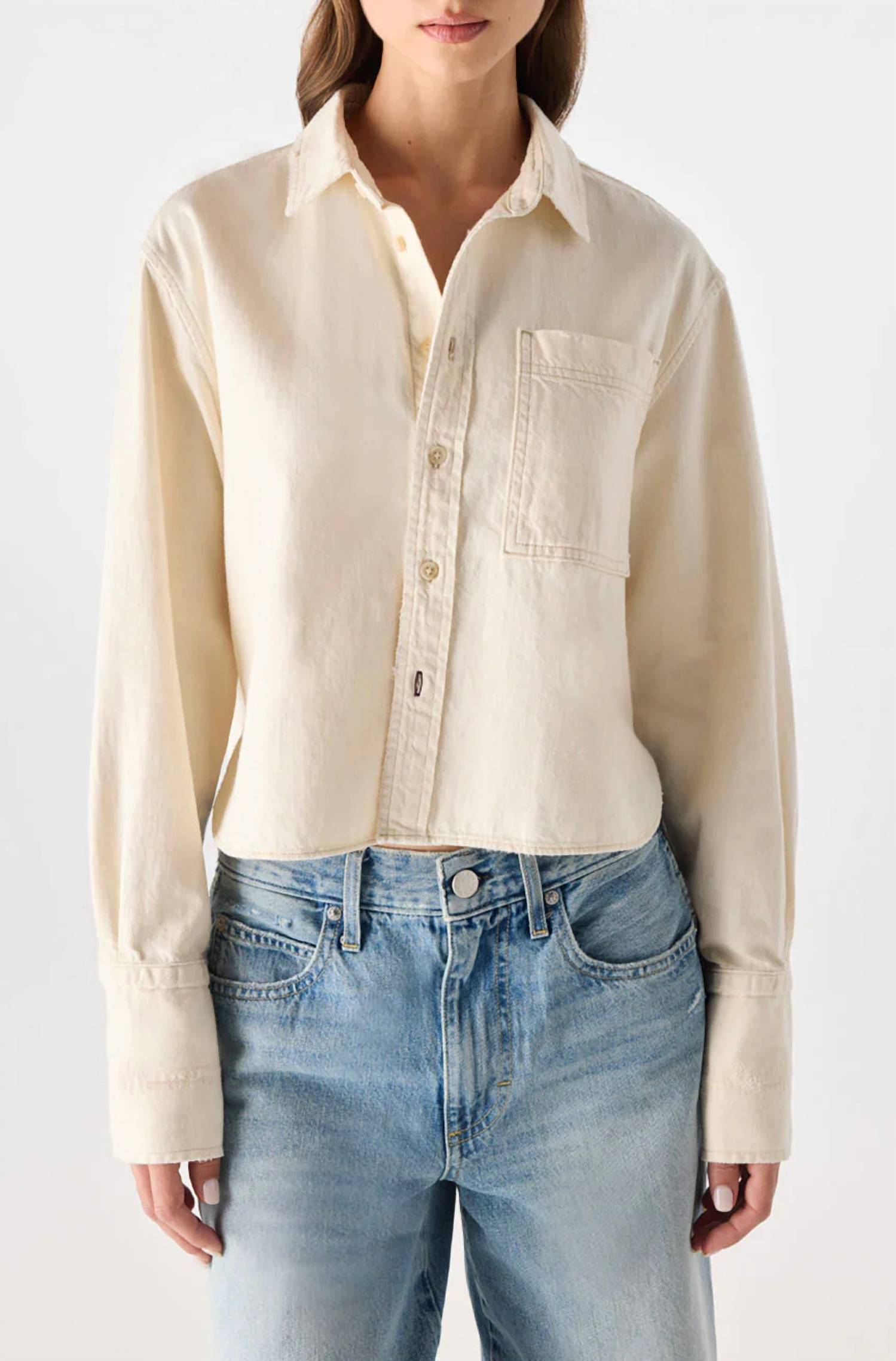 Amo - Abigal Cropped Denim Shirt