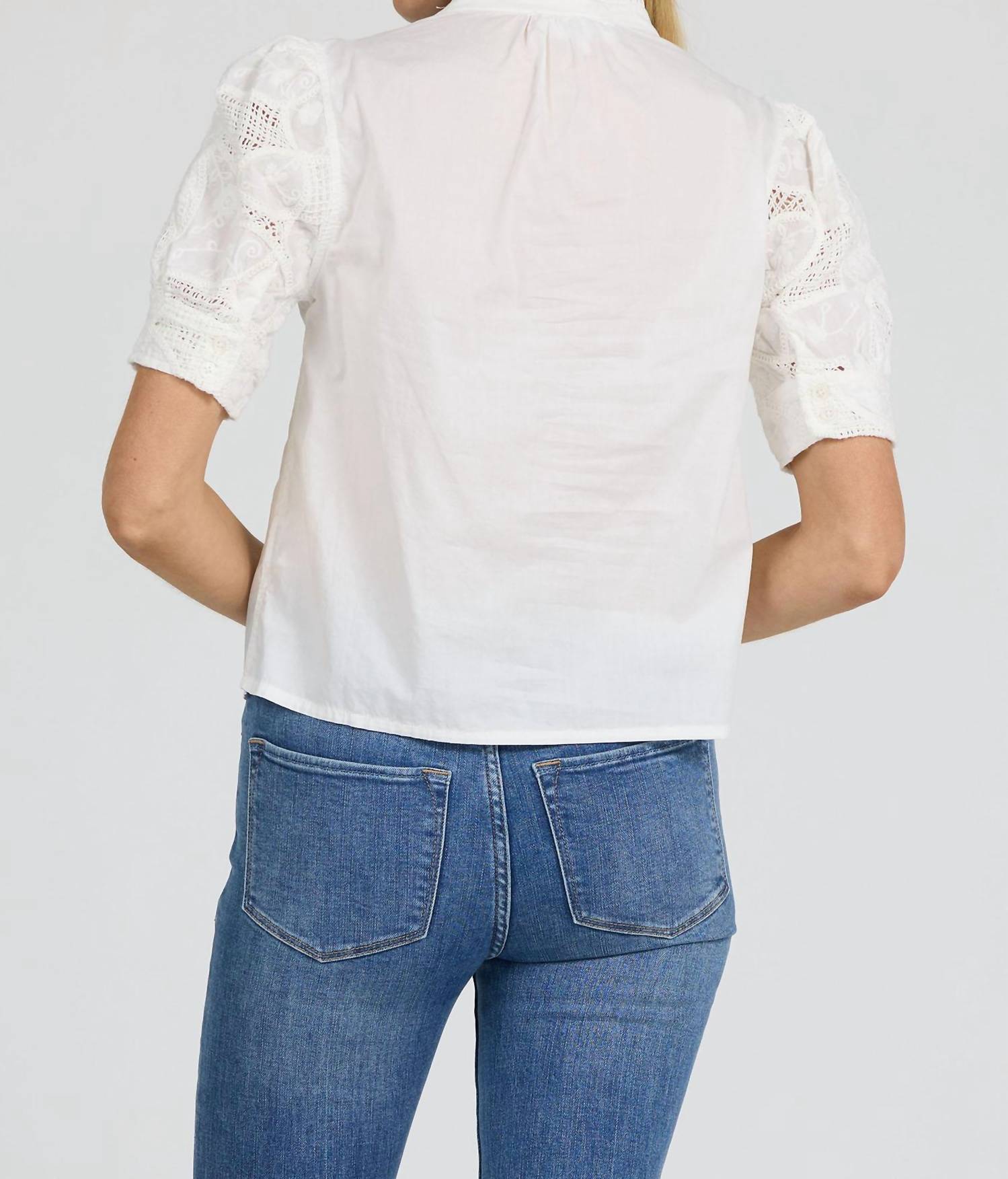Dear John Denim - Women's Lace Puff Sleeve Top