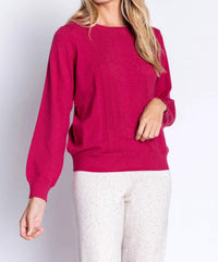 Pj Salvage - Pretty In Pointelle Long Sleeve Lounge Sweater Top