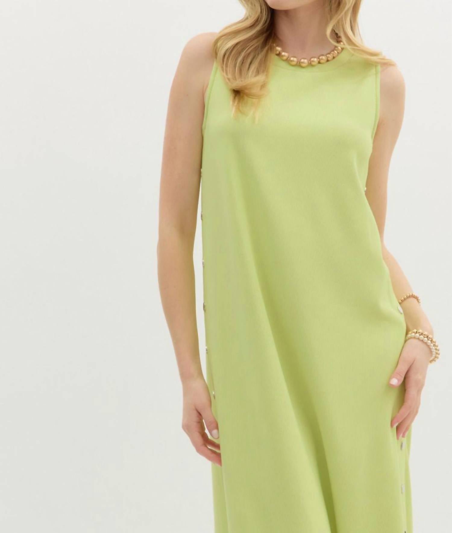 Entro - Solid Rib Textured Midi Dress