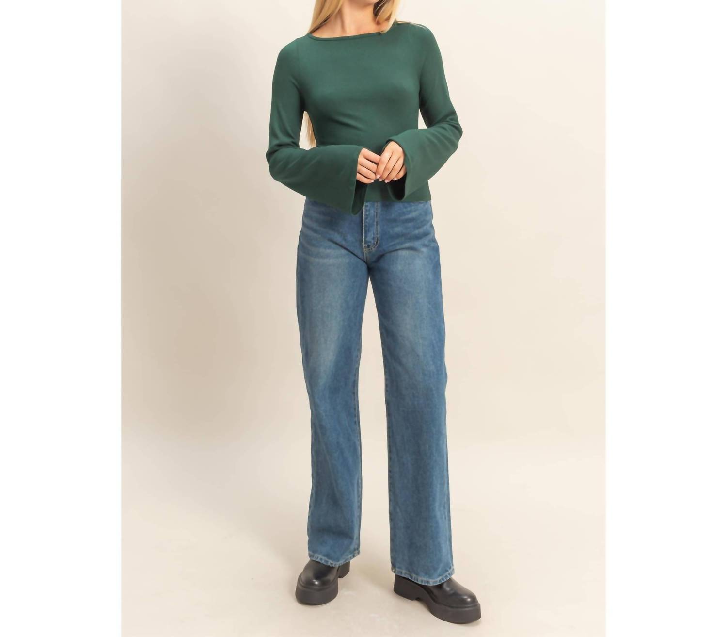 Hyfve - Ribbed Knit Bell Top