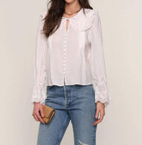 heartloom Dolly Long Sleeve Top in eggshell - women's long sleeve top