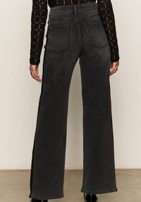 Sanctuary Tuxedo Straight Jeans in black - women's jeans - alternate view