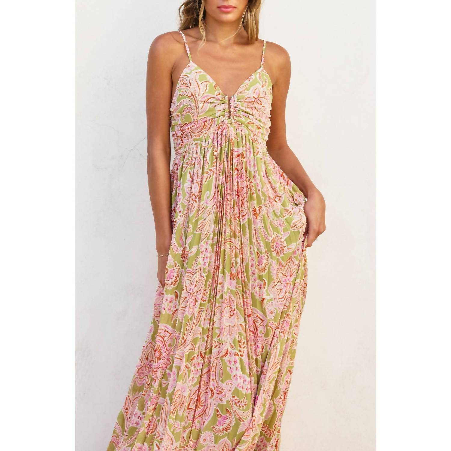 Dress Forum - Lilly Bloom Pleated Maxi Dress
