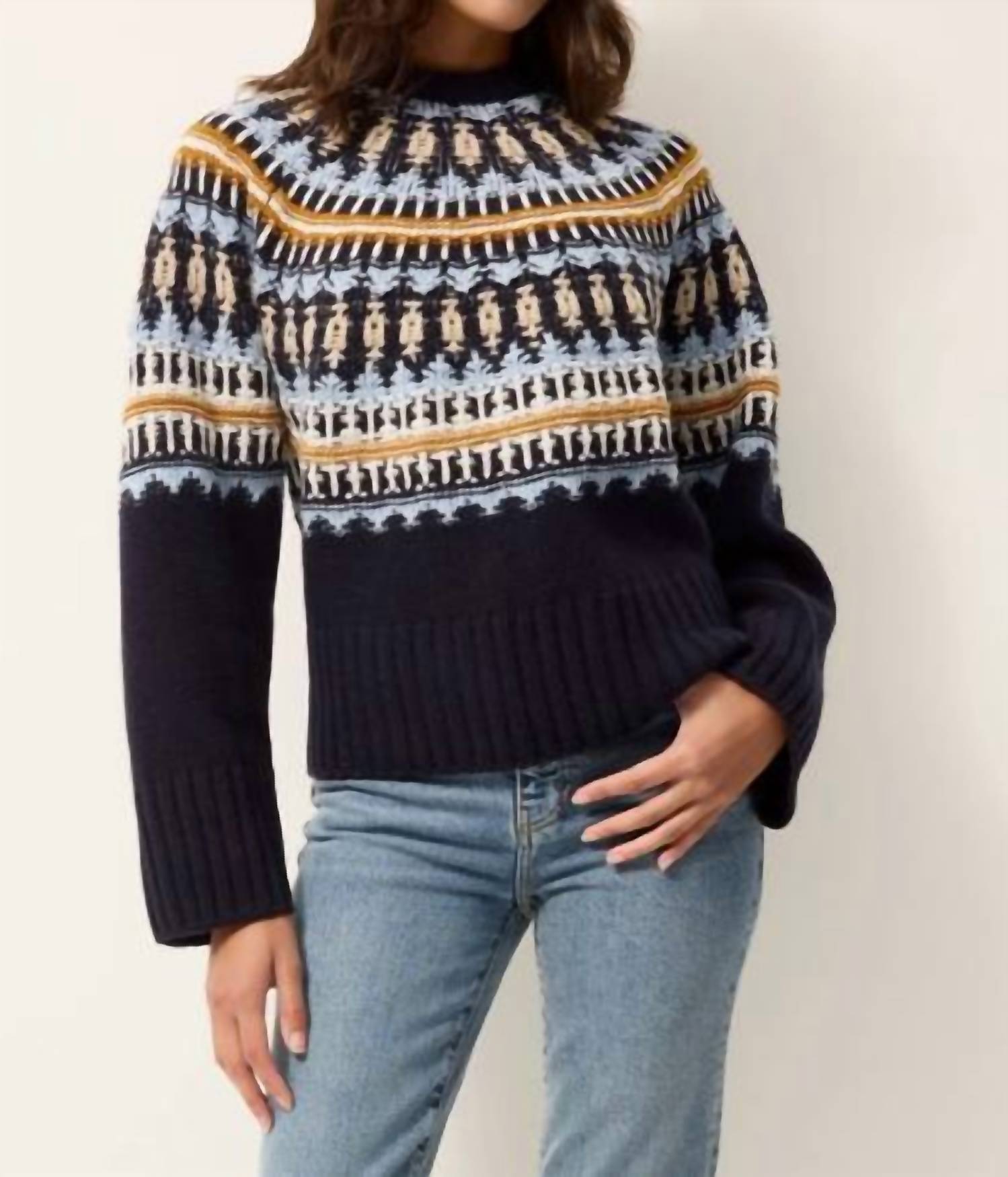 Marie Oliver Dion Sweater in sea 1 - women's sweater