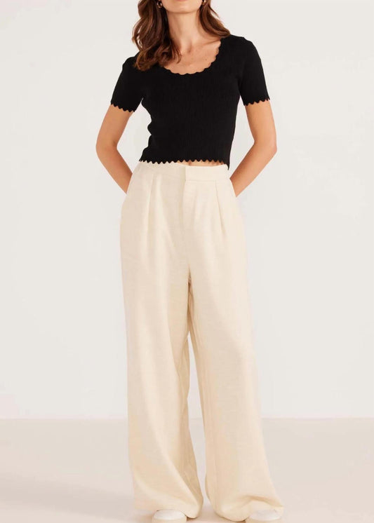 Minkpink - Laura Scallop Knit Tee