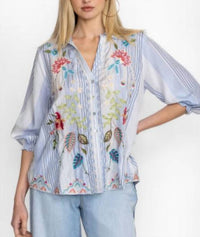 Johnny Was - Emika Relaxed Smocked Shirt