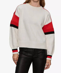 Sanctuary - Women's Sporty Stripe Crewneck Sweater