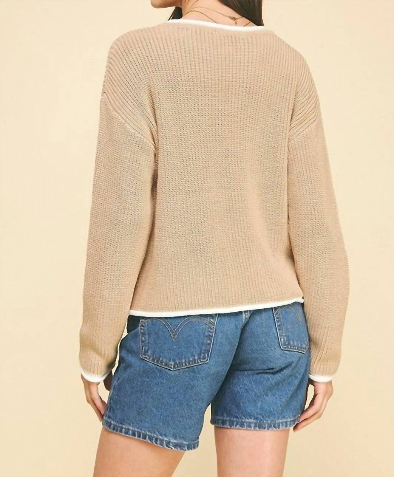 Pinch - Contrasting Trim Sweater