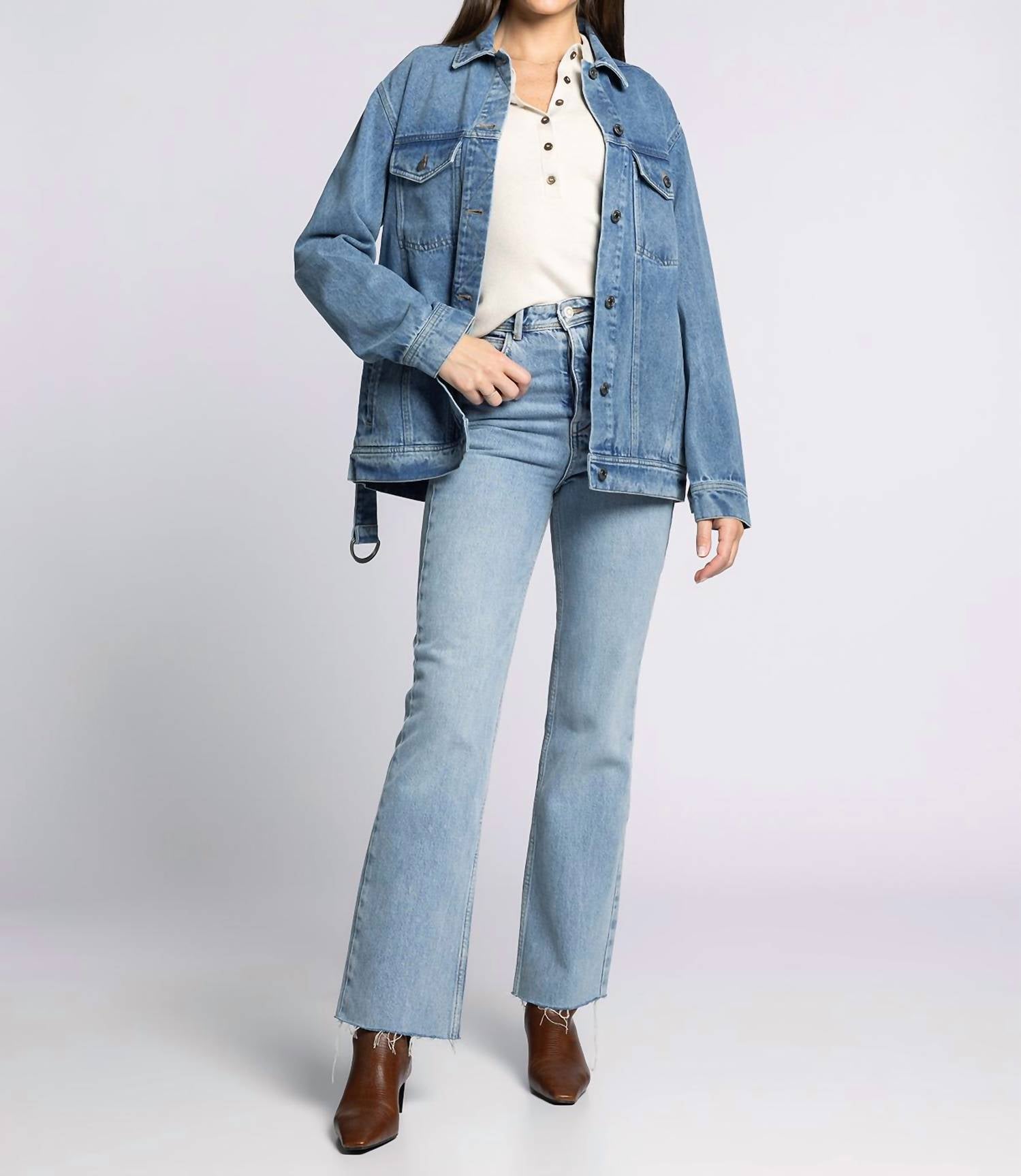 Thread & Supply Nevada Jacket in medium wash denim - women's jacket