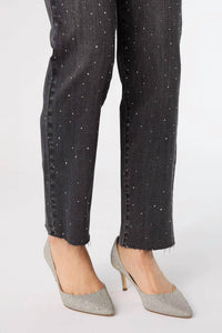 Coco + Carmen - Everstretch Straight Ankle Jean With Front Rhinestones