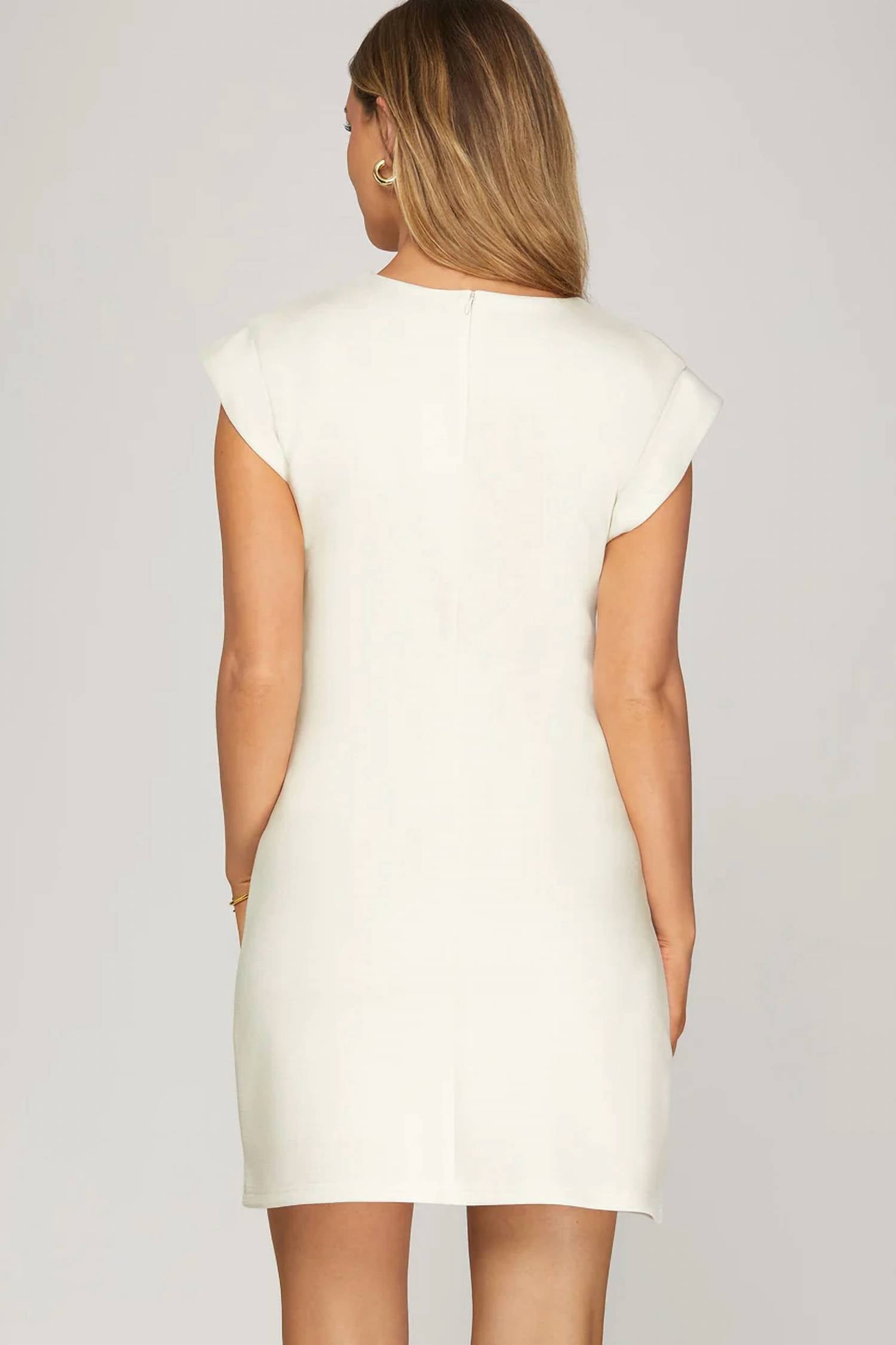 She + Sky - Button Detail Mini Dress