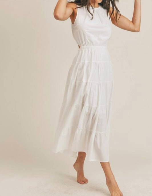 &Merci - Elastic Waist Side Cut Out Maxi Dress