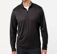 adidas Men's Lightweight Quarter Zip Top in heather black - men's sweater