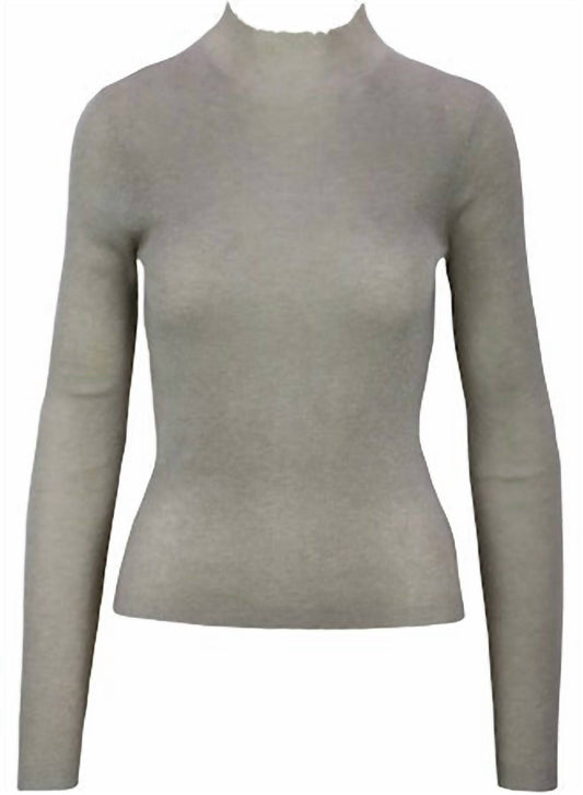 Lucy Paris - Susanna Long Sleeves Mockneck Top