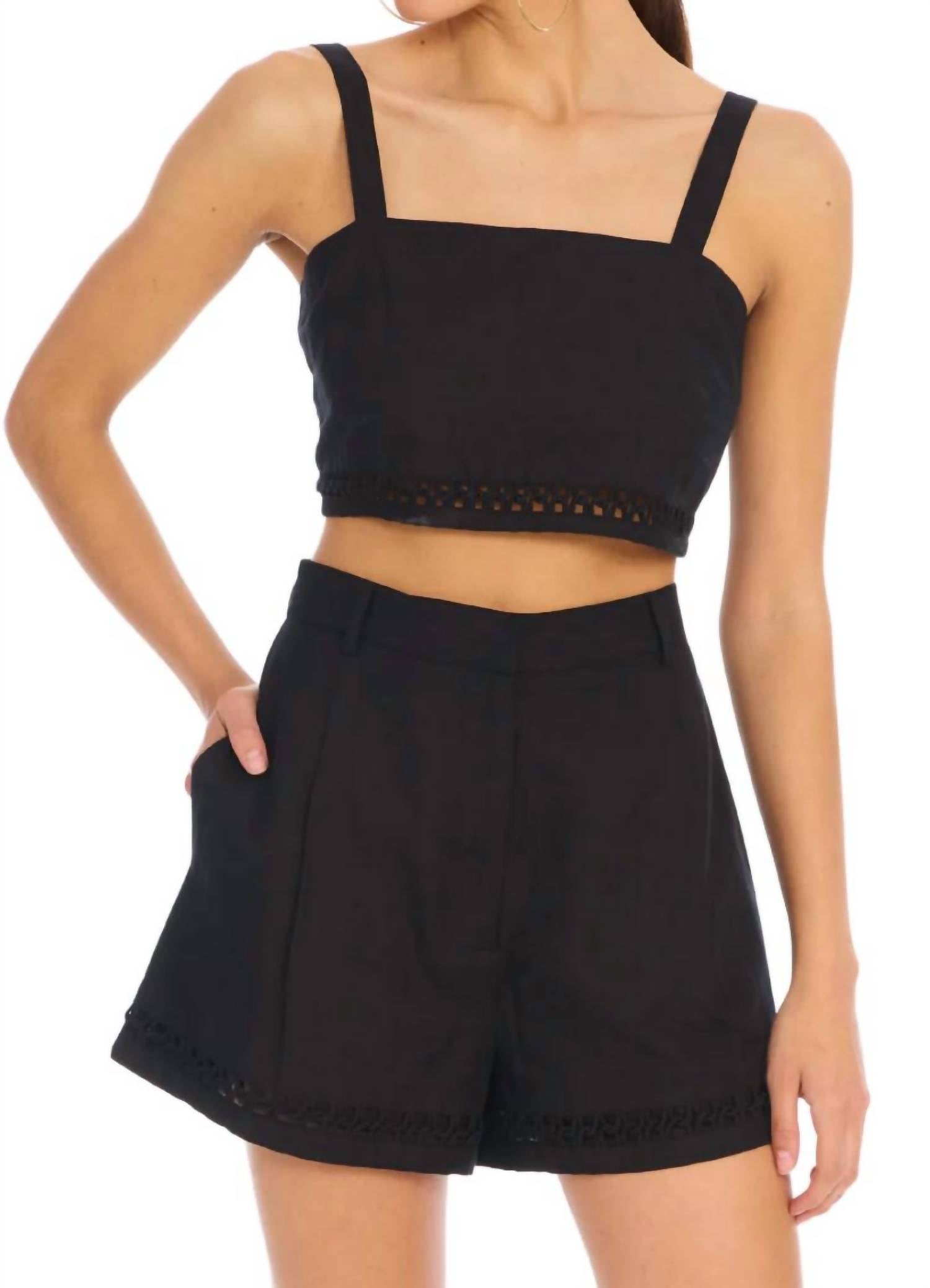 ALLISON NEW YORK Elise Shorts in black - women's shorts
