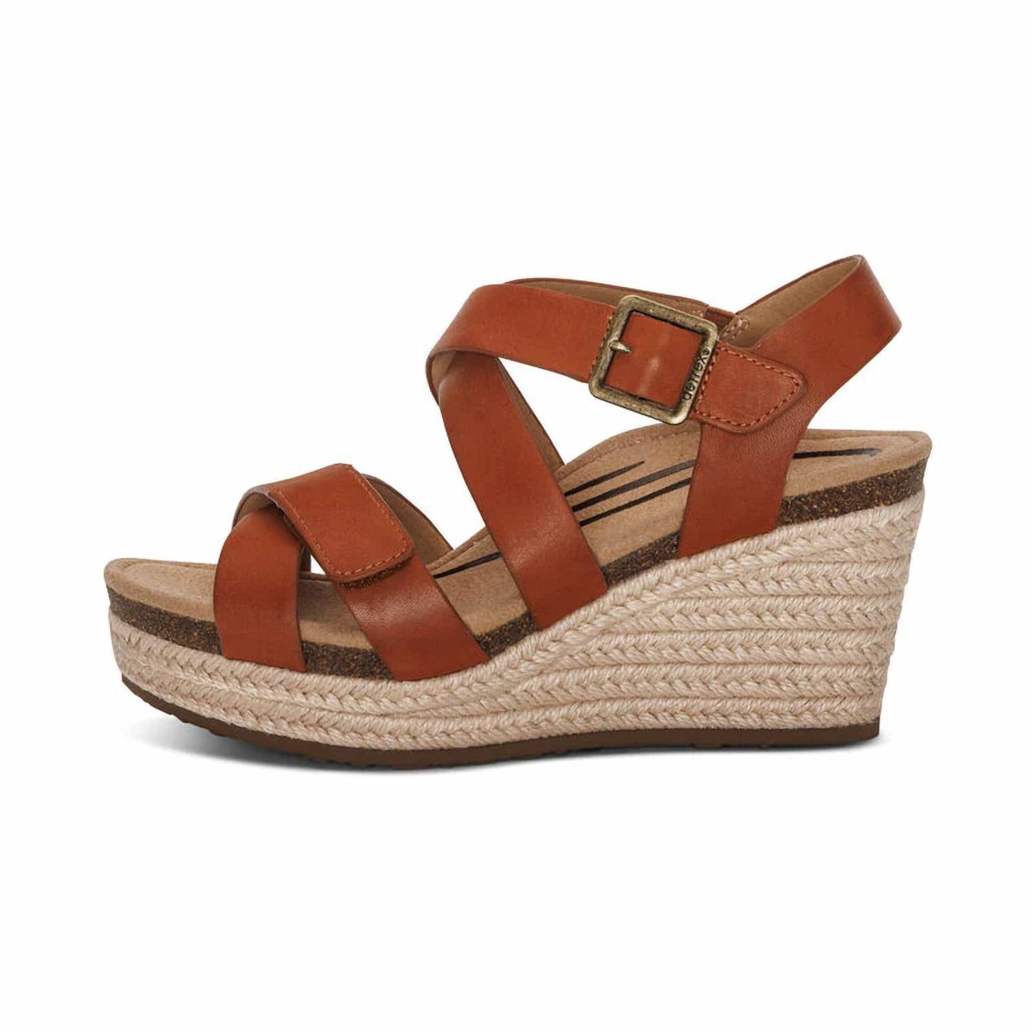 Aetrex - Women's Anna Arch Support Wedge Sandal