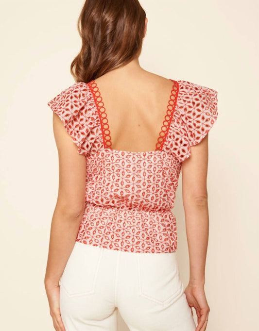 Sugarlips - Backroad Eyelet Peplum Top