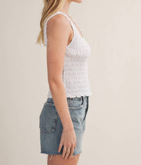 Mustard Seed - Floral Embroidered Linen Vest