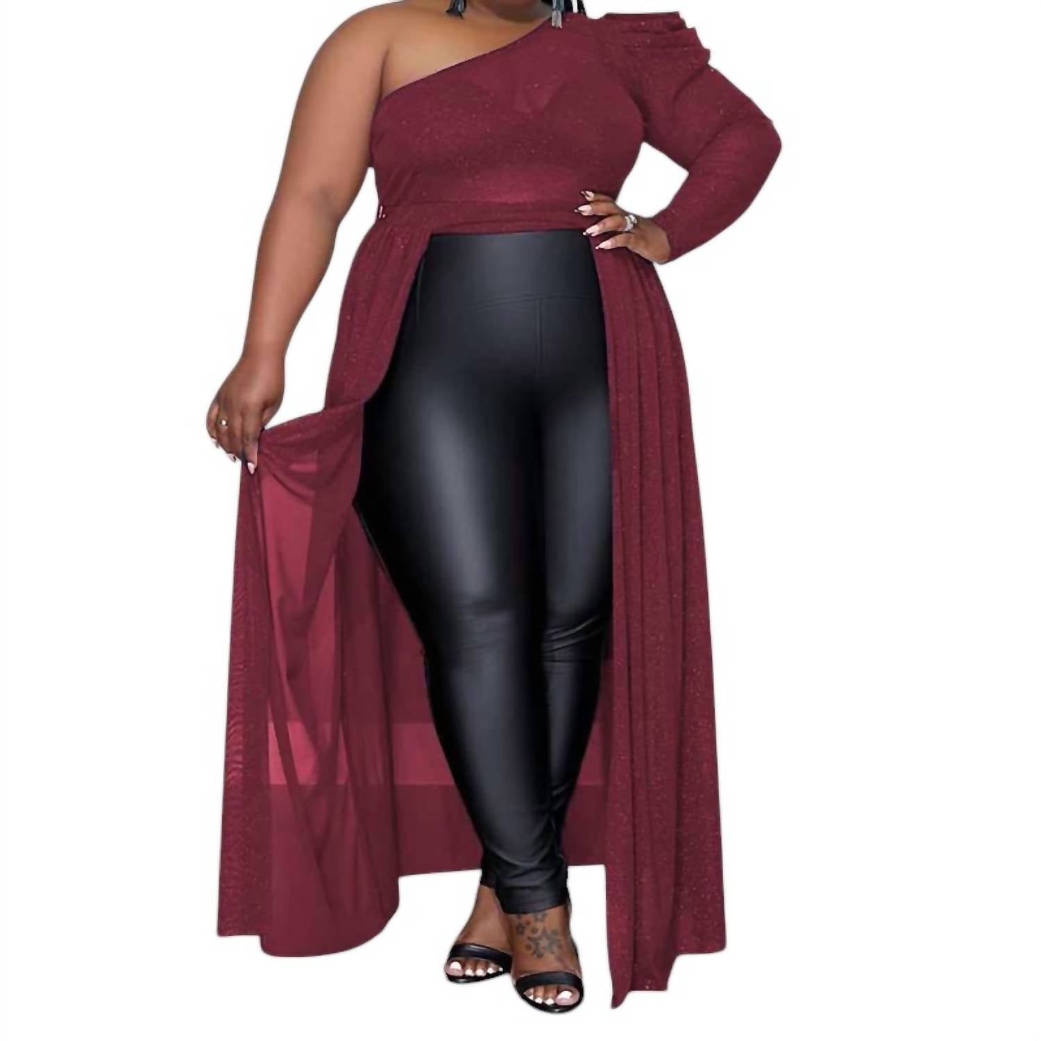 Black Pearl Clothing - One Shoulder Tunic Blouse