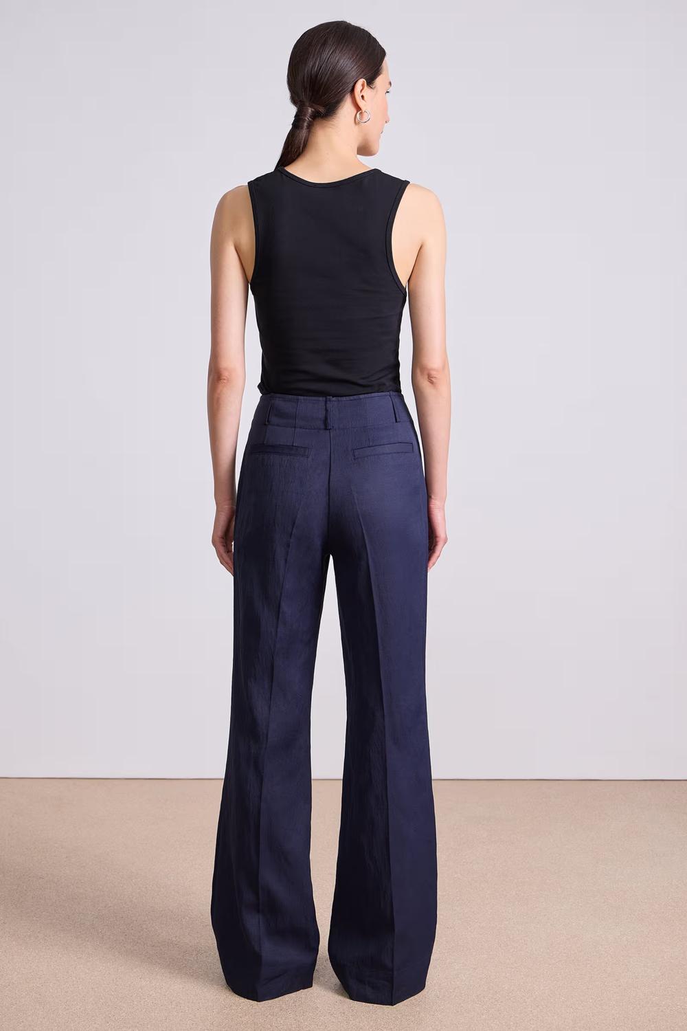 APIECE APART Adi Wide Leg Trousers in midnight - women's pants - alternate view