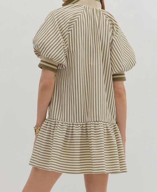 Entro - Women's Going Places Stripe Mini Dress