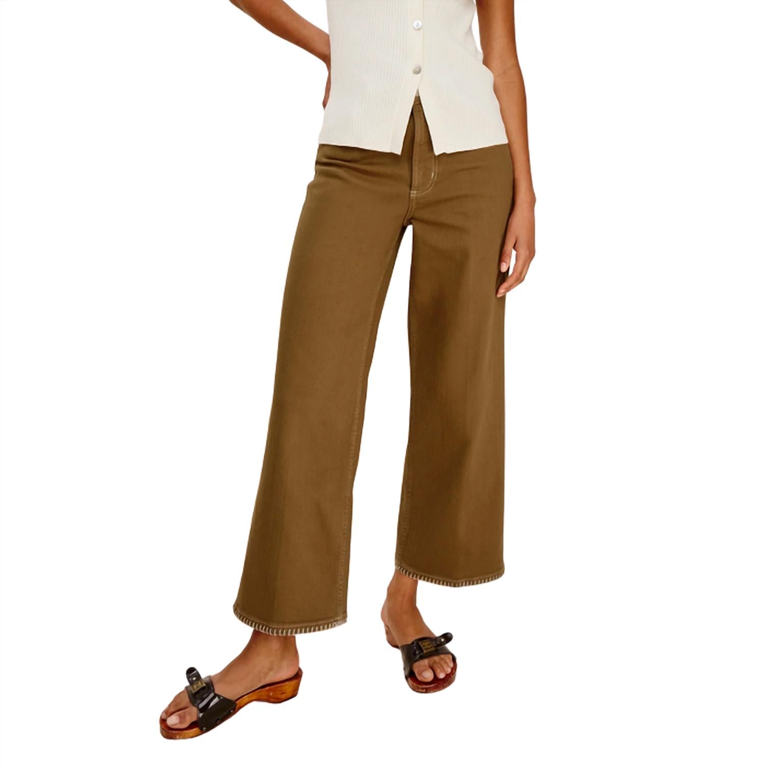 Rails Women's Getty Crop Wide Leg Pant in safari - women's pants - alternate view