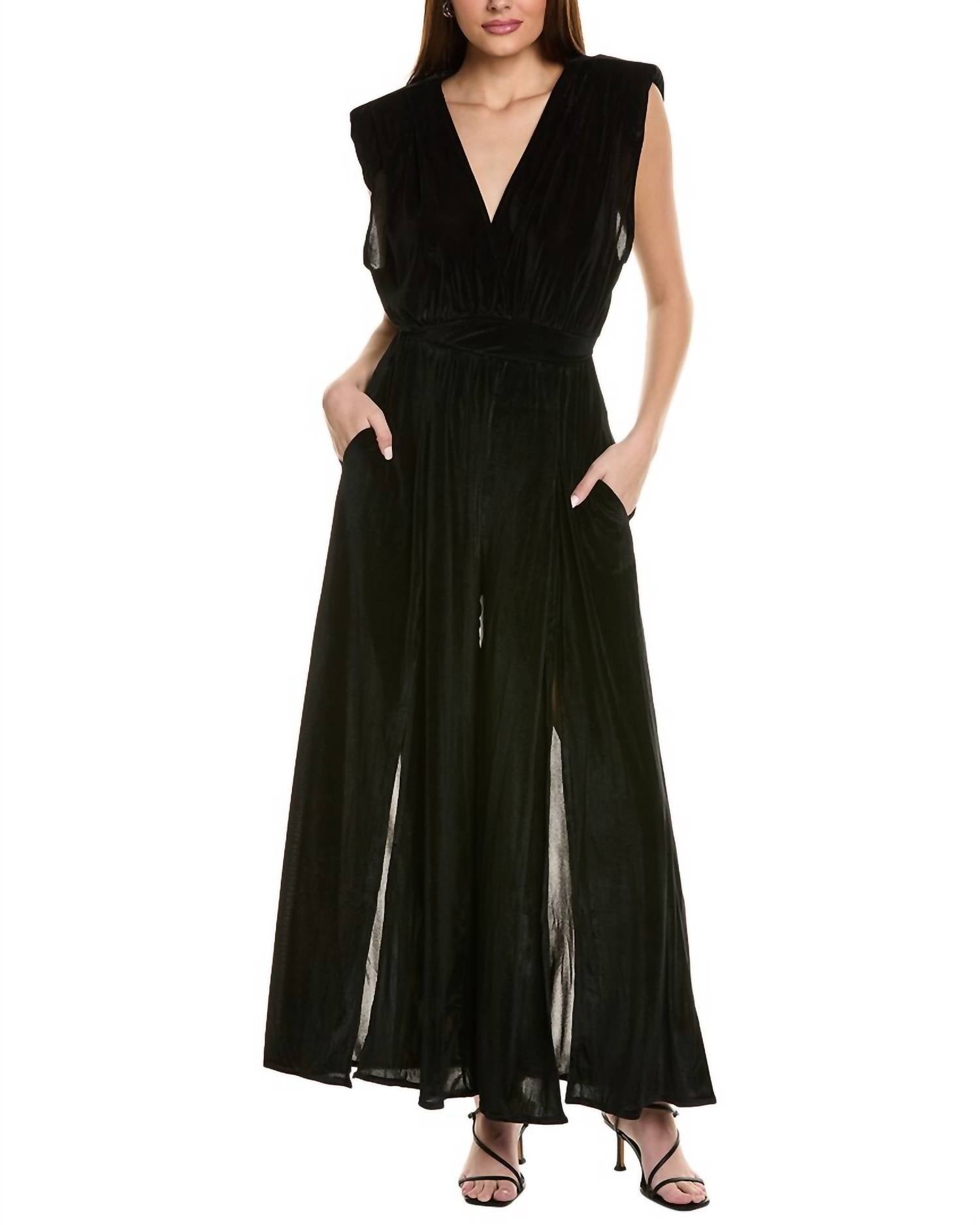 Beulahstyle - Velvet Top And Pant Set