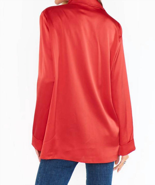 Show Me Your Mumu - Button Down Satin Top
