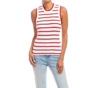 Karen Kane - Stripe Ribbed Sweater Tank Top