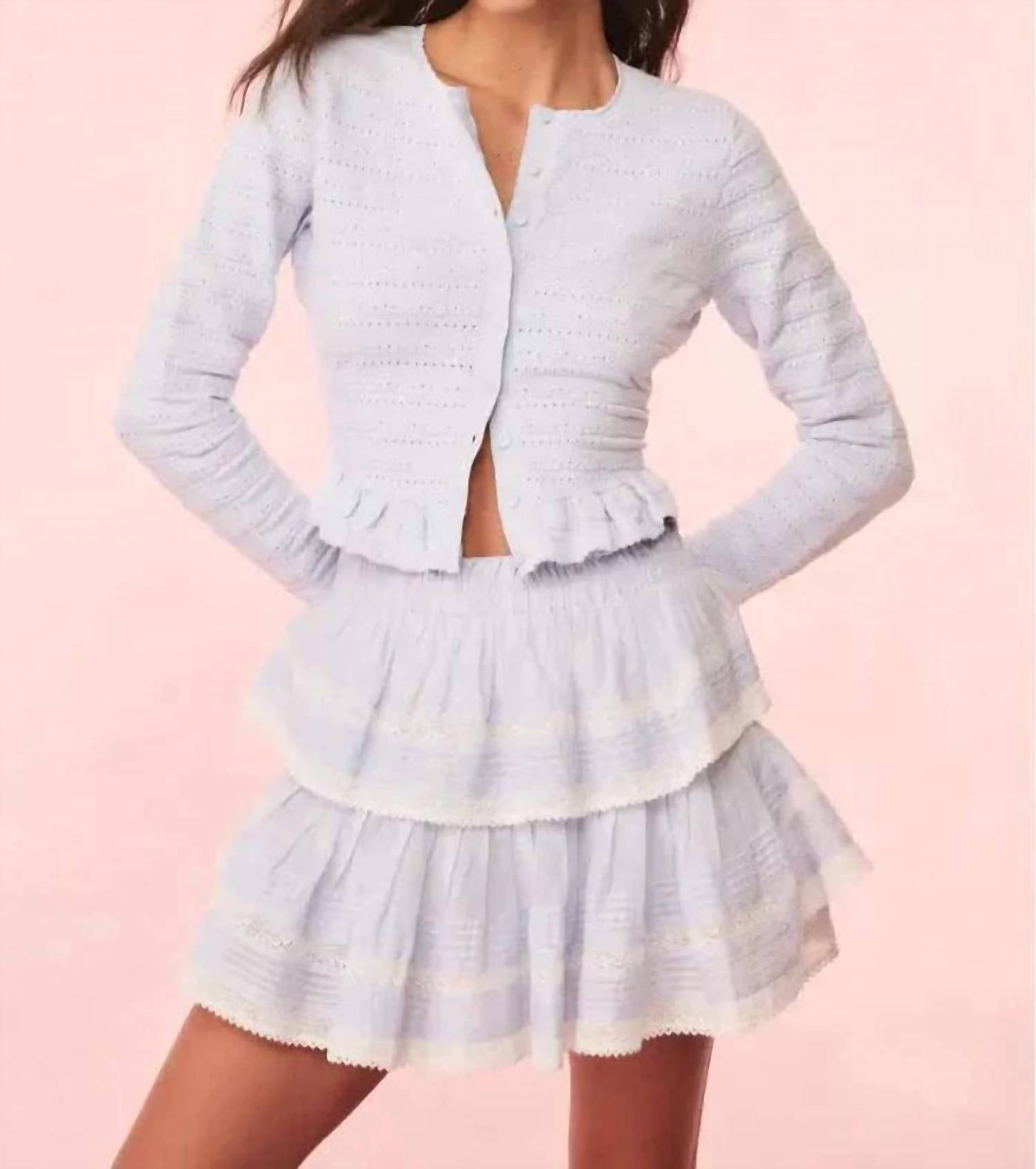 Loveshackfancy - Rogan Pointelle Knit Cardigan