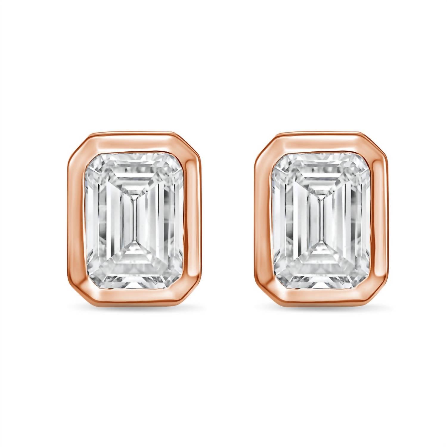 Diana M Jewels - Women's Emerald Lab-grown Diamond Stud Earrings (3.00 Tcw) - Signature