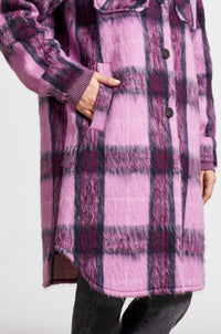 Tribal - Long Plaid Shacket