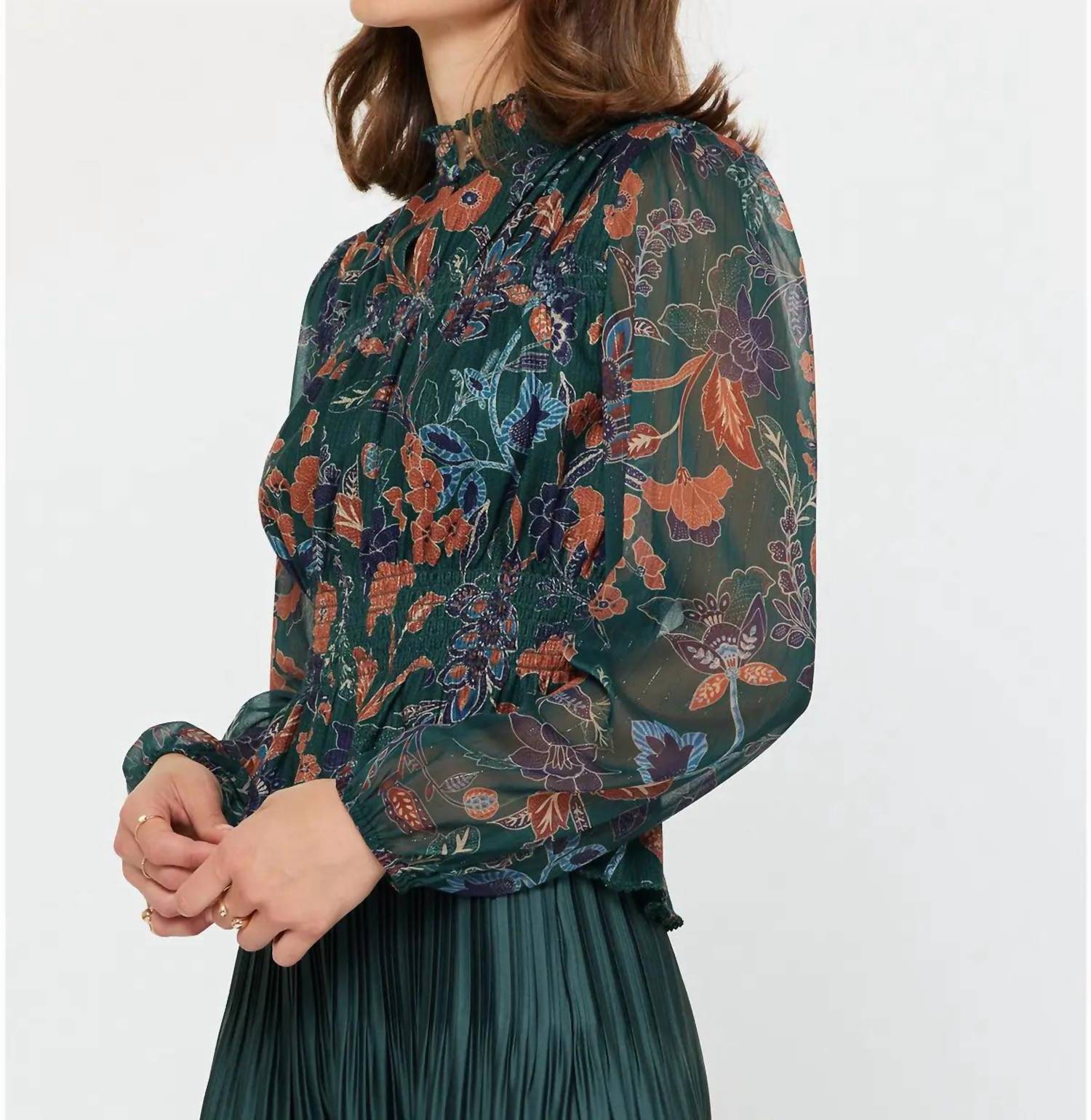 Current Air - Floral Knit Peplum Top