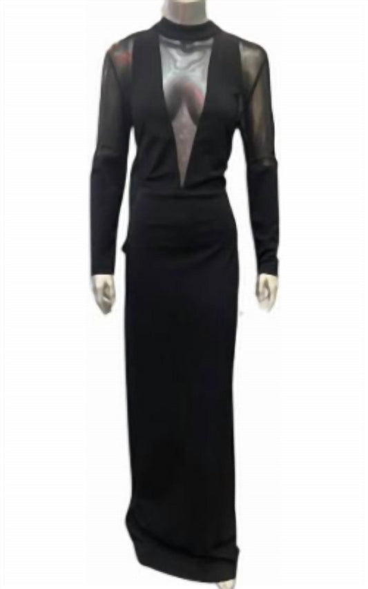 Nicole Miller - Sheer Long Sleeved Gown