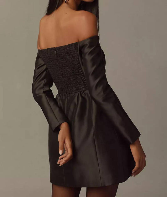 Hutch - Long Sleeve Off-the-shoulder Mini Dress