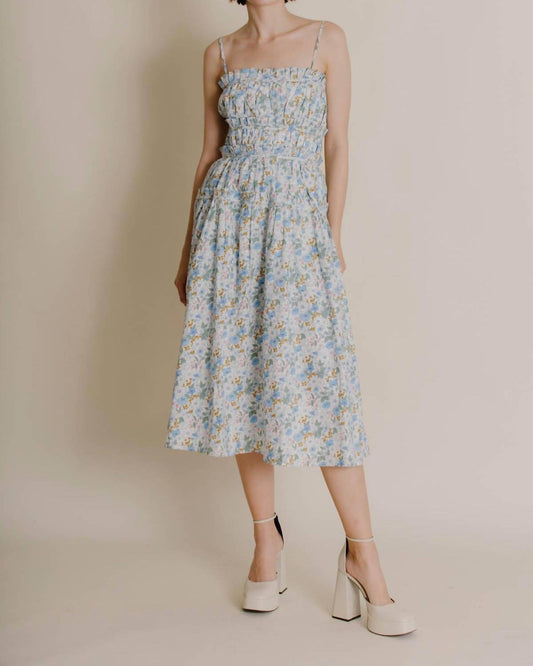 Aureum - Corset Ruffle Midi Dress