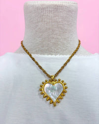 Susan Shaw - Mother Of Pearl Heart Necklace