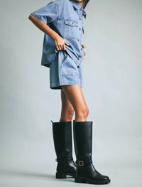 Wishlist - Denim Shorts With Drawstring