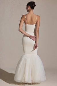 Oh Polly - Adelpha Tulle Hem Fishtail Gown