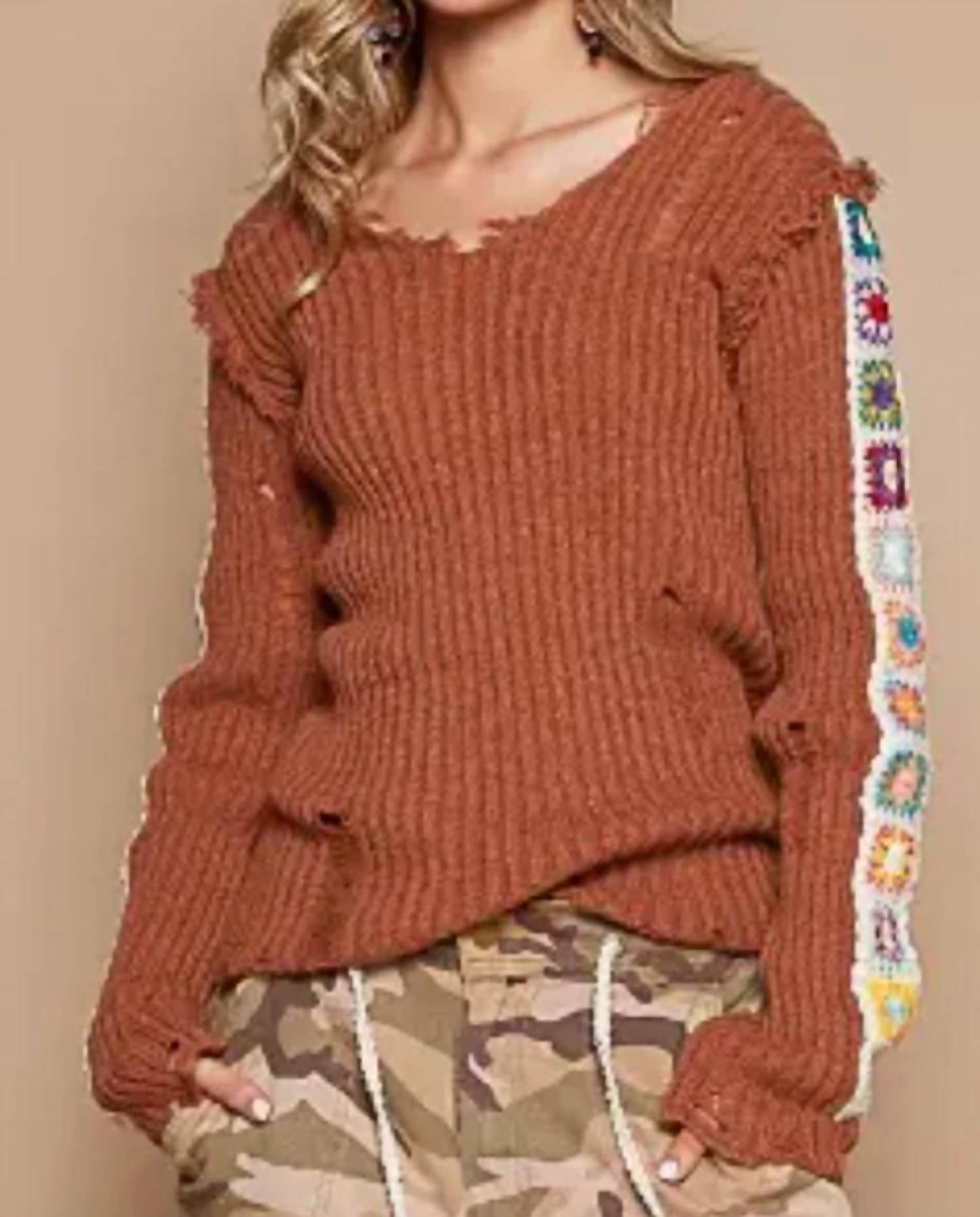Pol - Patchwork Crochet Sweater