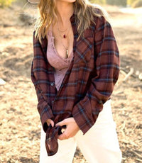 La Miel - Women's Bridgit Oversized Flannel Shirt