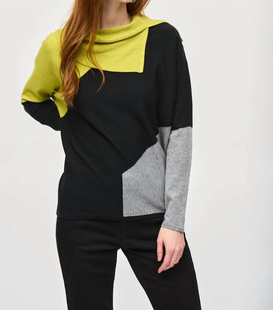 Joseph Ribkoff - Color-block Sweater Top