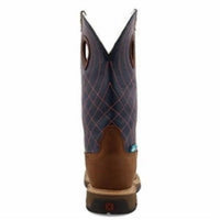 TWISTED X Women's Western Work Boot in brown navy - women's shoe - alternate view
