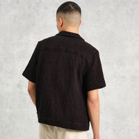 Wax London - Lido Box Dobby Weave Short-sleeve Shirt