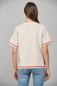 Fate - Edge Contrast Trim Sweater Tee