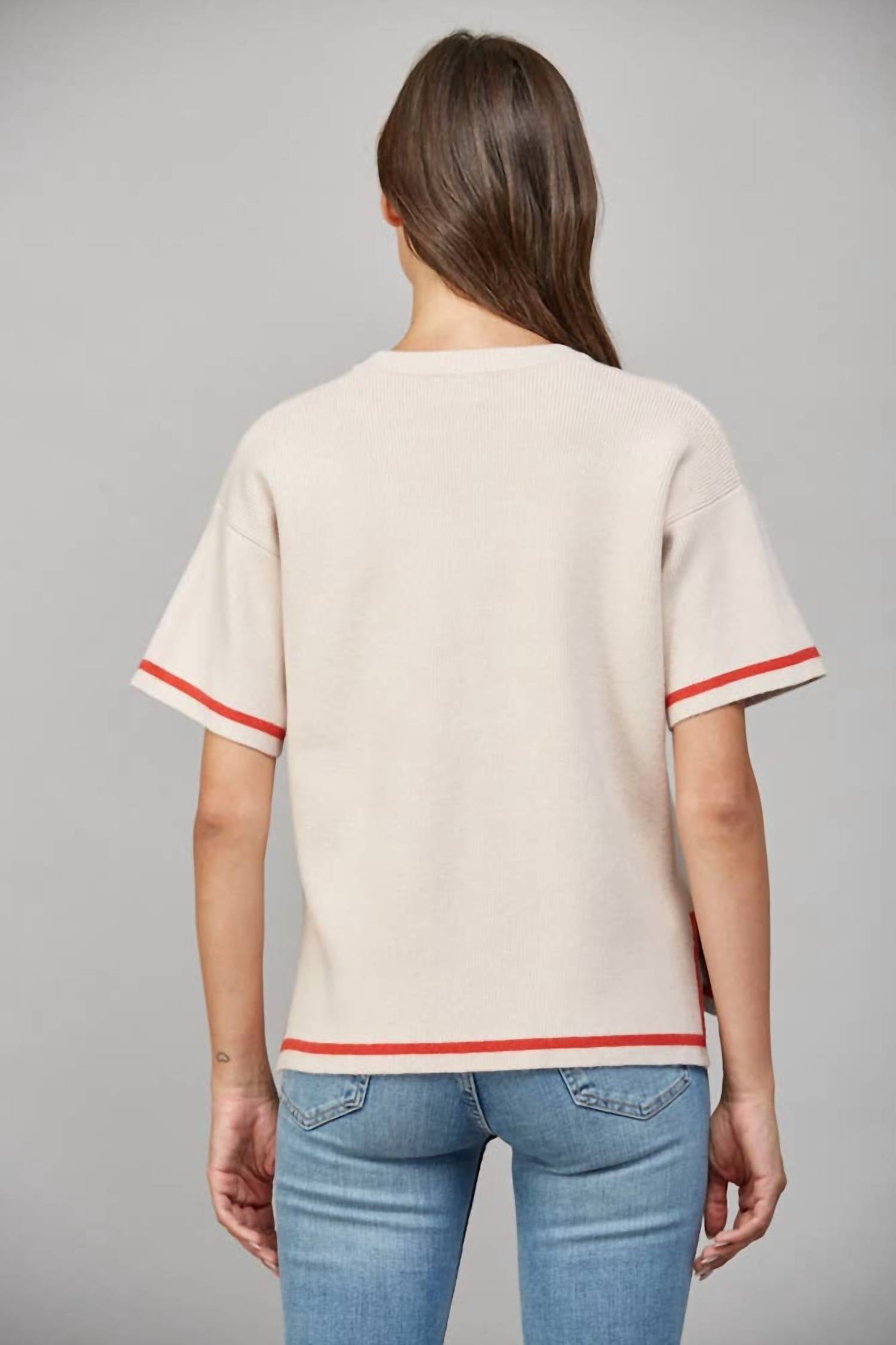Fate - Edge Contrast Trim Sweater Tee