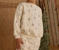 Rylee + Cru Relaxed Sweatshirt in skiers - kids' sweater - alternate view