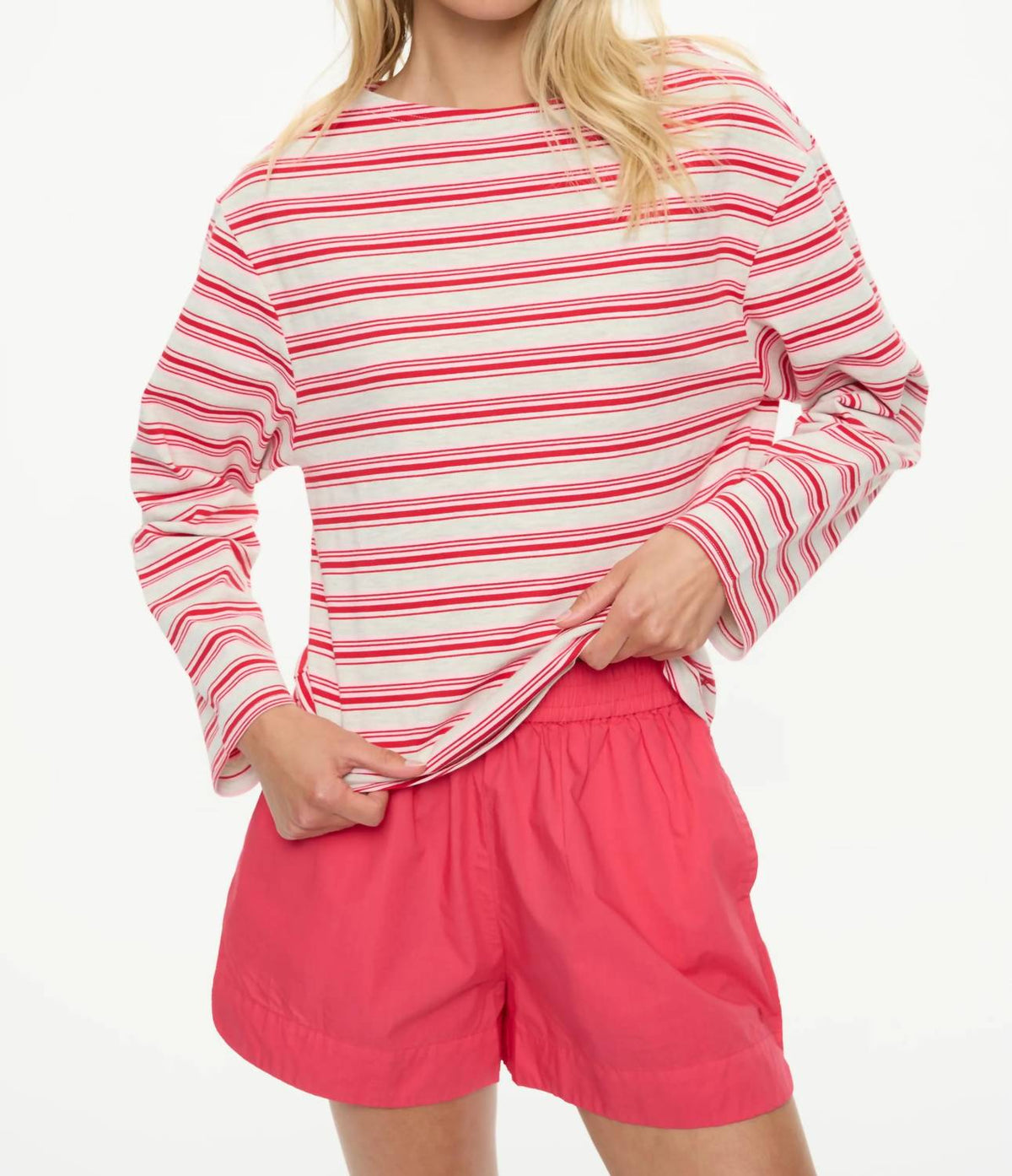 Lmnd - Amara Oversize Long Sleeve Boatneck Top